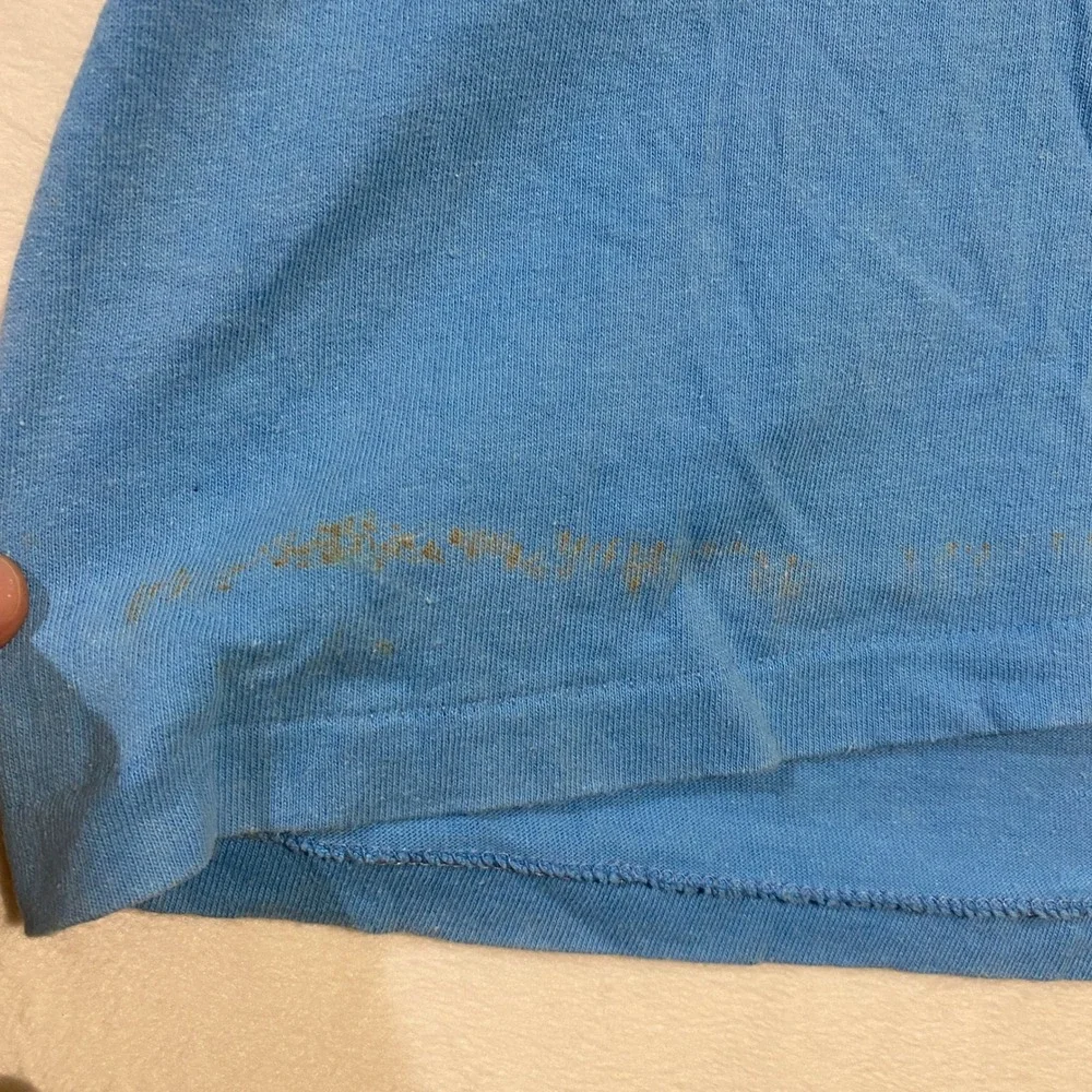 Vintage Jimmy'Z Boogie Woody T Shirt Blue Graphic Surf Skate 80s Made in USA M - Picture 2 of 12